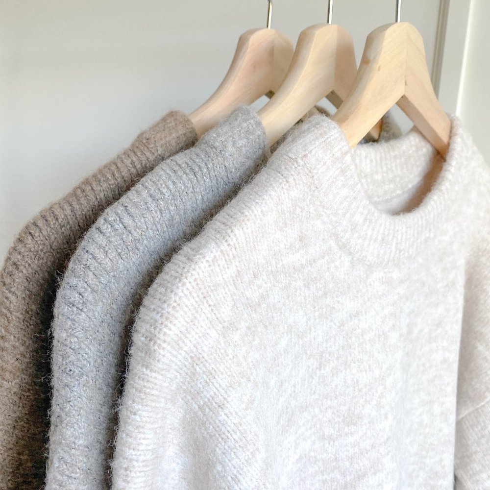 (LAST ONE) Thick Sweater Wool/Mohair Grey - Picture 11 of 12